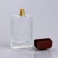 Auténtico fabricante 100ml botella de perfume de vidrio cuadrado